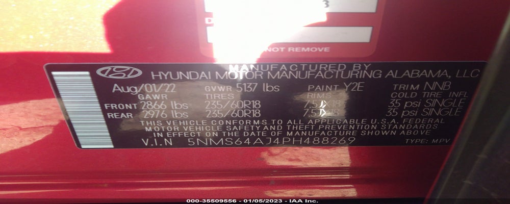 5NMS64AJ4PH488269 2023 HYUNDAI SANTA FE photo no. 9