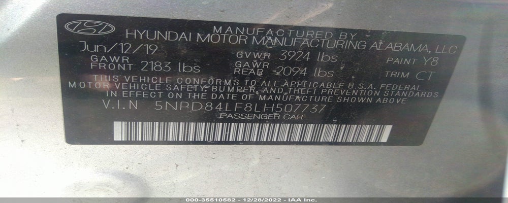5NPD84LF8LH507737 2020 HYUNDAI ELANTRA photo no. 9