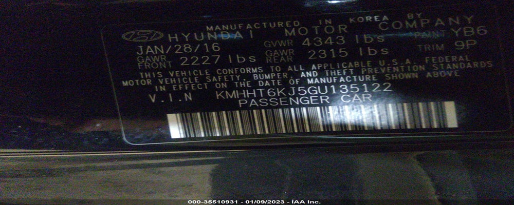 KMHHT6KJ5GU135122 2016 HYUNDAI GENESIS COUPE photo no. 9