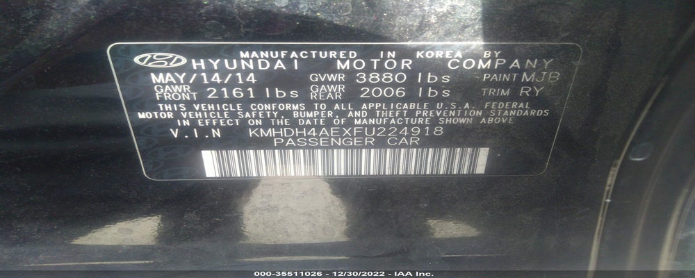 KMHDH4AEXFU224918 2015 HYUNDAI ELANTRA photo no. 9