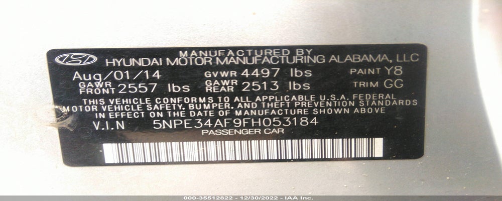 5NPE34AF9FH053184 2015 HYUNDAI SONATA photo no. 9