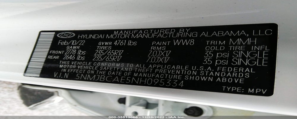 5NMJBCAE5NH095334 2022 HYUNDAI TUCSON photo no. 9