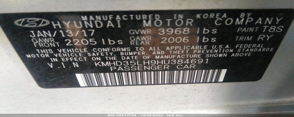 KMHD35LH9HU384691 2017 HYUNDAI ELANTRA GT photo no. 9