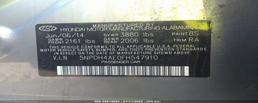 5NPDH4AE0FH547910 2015 HYUNDAI ELANTRA photo no. 9