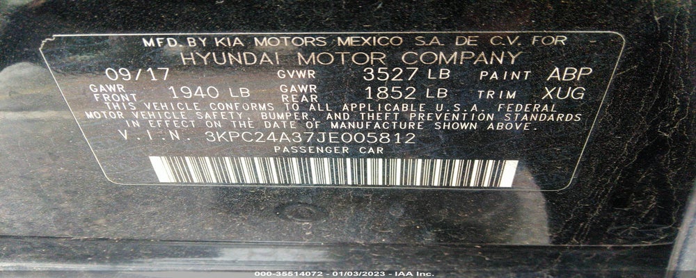 3KPC24A37JE005812 2018 HYUNDAI ACCENT photo no. 9