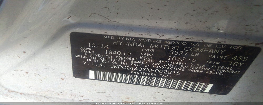 3KPC24A3XKE062815 2019 HYUNDAI ACCENT photo no. 9