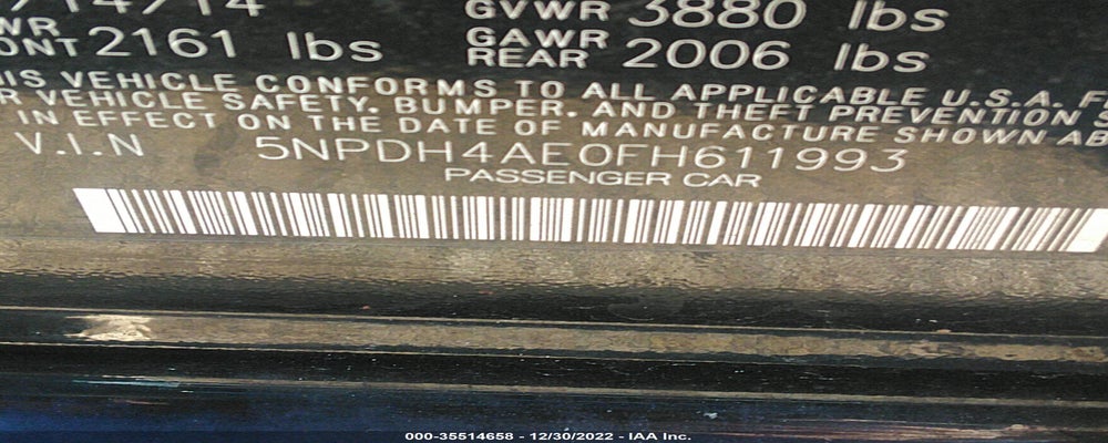 5NPDH4AE0FH611993 2015 HYUNDAI ELANTRA photo no. 9