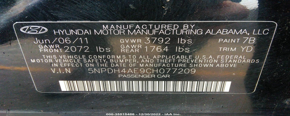 5NPDH4AE9CH077209 2012 HYUNDAI ELANTRA photo no. 9