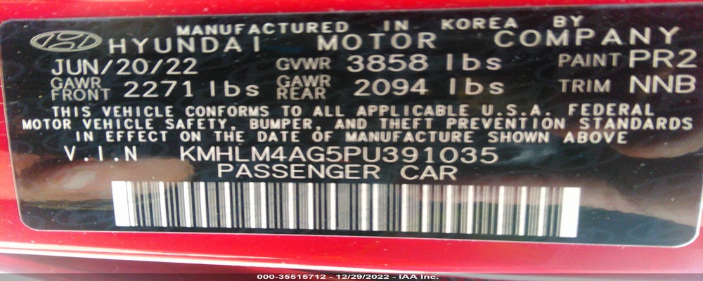 KMHLM4AG5PU391035 2023 HYUNDAI ELANTRA photo no. 9
