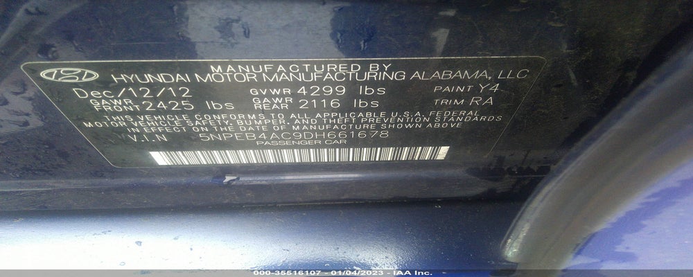 5NPEB4AC9DH661678 2013 HYUNDAI SONATA photo no. 9