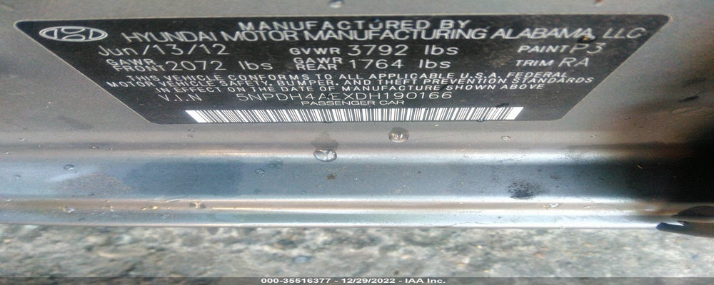 5NPDH4AEXDH190166 2013 HYUNDAI ELANTRA photo no. 9