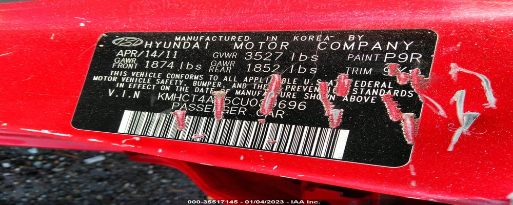 KMHCT4AE5CU039696 2012 HYUNDAI ACCENT photo no. 9