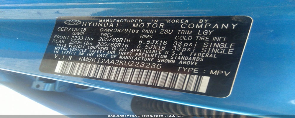 KM8K12AA2KU223236 2019 HYUNDAI KONA photo no. 9