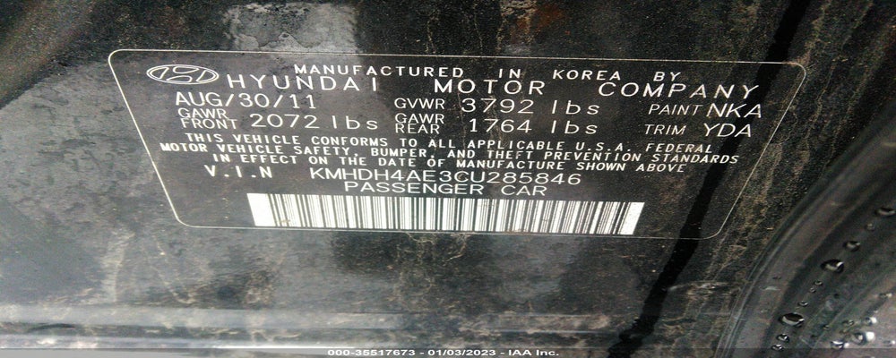 KMHDH4AE3CU285846 2012 HYUNDAI ELANTRA photo no. 9