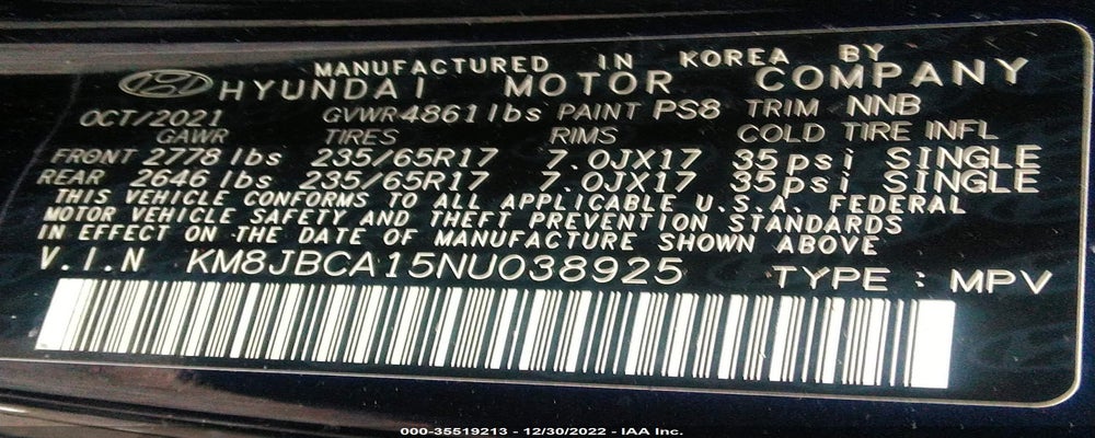 KM8JBCA15NU038925 2022 HYUNDAI TUCSON HYBRID photo no. 9