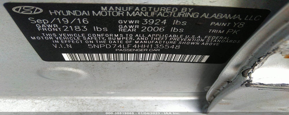5NPD74LF4HH135548 2017 HYUNDAI ELANTRA photo no. 9