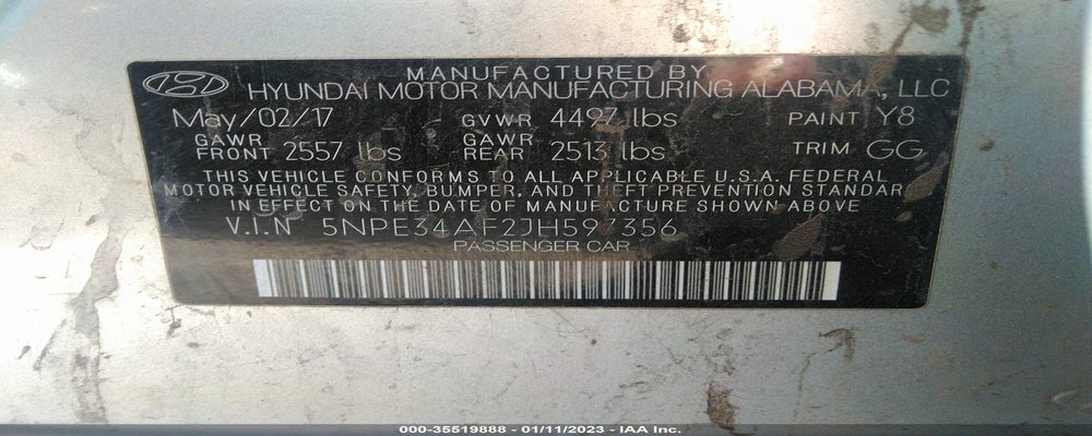 5NPE34AF2JH597356 2018 HYUNDAI SONATA photo no. 9