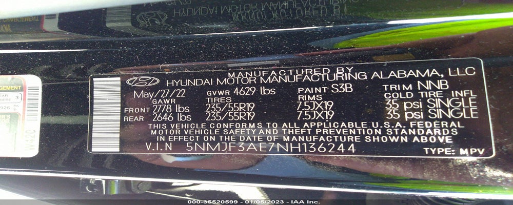5NMJF3AE7NH136244 2022 HYUNDAI TUCSON photo no. 9