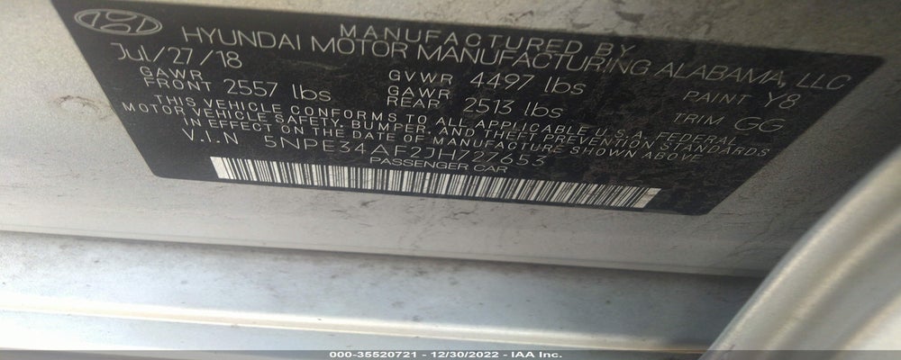 5NPE34AF2JH727653 2018 HYUNDAI SONATA photo no. 9