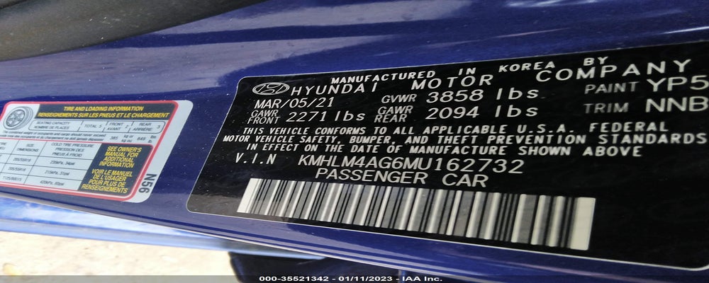 KMHLM4AG6MU162732 2021 HYUNDAI ELANTRA photo no. 9