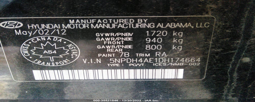 5NPDH4AE1DH174664 2013 HYUNDAI ELANTRA photo no. 9