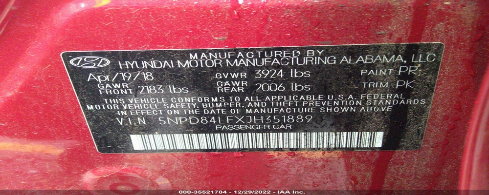 5NPD84LFXJH351889 2018 HYUNDAI ELANTRA photo no. 9