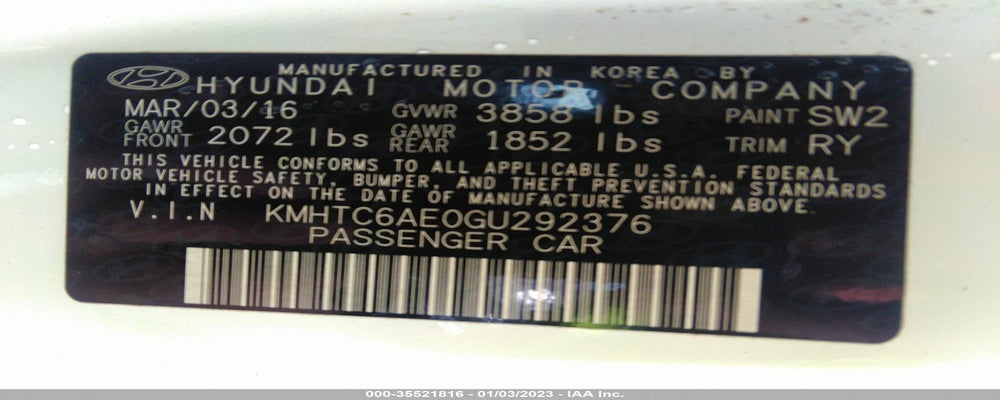 KMHTC6AE0GU292376 2016 HYUNDAI VELOSTER photo no. 9