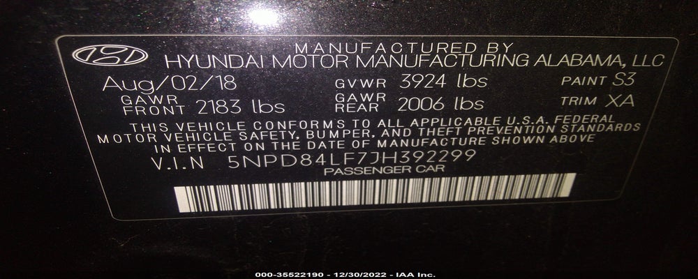 5NPD84LF7JH392299 2018 HYUNDAI ELANTRA photo no. 9