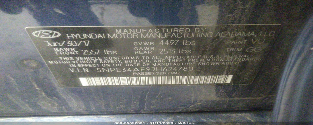 5NPE34AF9JH624780 2018 HYUNDAI SONATA photo no. 9