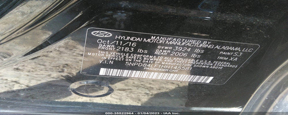 5NPD84LF1HH145581 2017 HYUNDAI ELANTRA photo no. 9