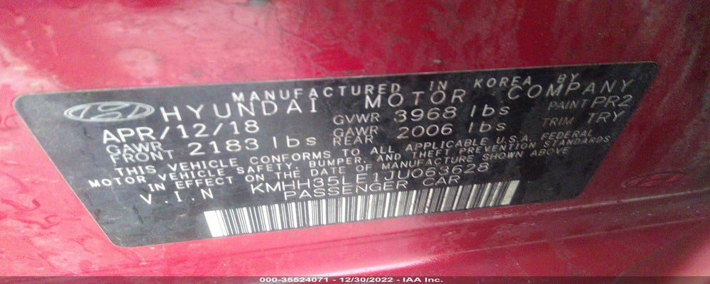 KMHH35LE1JU063628 2018 HYUNDAI ELANTRA GT photo no. 9
