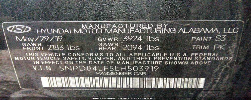 5NPD84LF5LH503919 2020 HYUNDAI ELANTRA photo no. 9