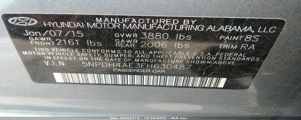 5NPDH4AE3FH630487 2015 HYUNDAI ELANTRA photo no. 9