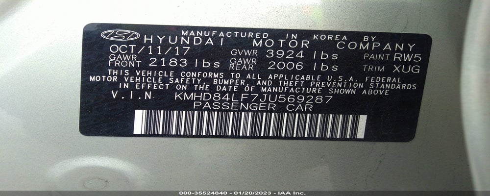 KMHD84LF7JU569287 2018 HYUNDAI ELANTRA photo no. 9