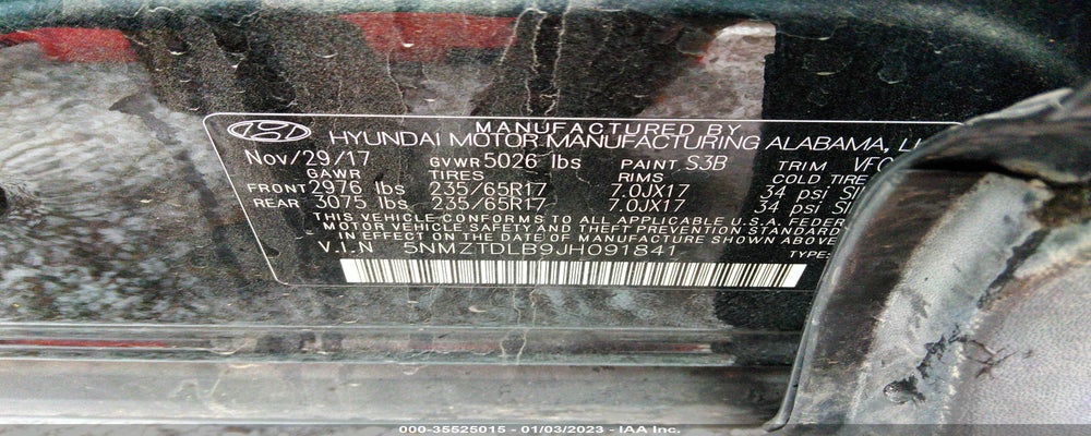 5NMZTDLB9JH091841 2018 HYUNDAI SANTA FE SPORT photo no. 9