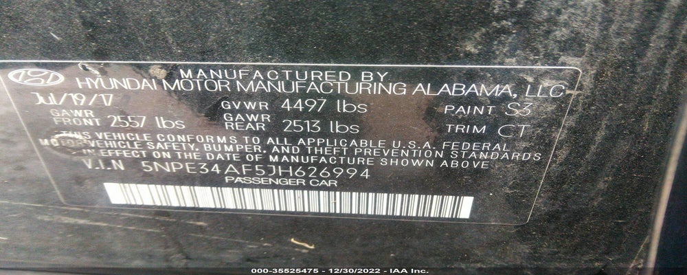 5NPE34AF5JH626994 2018 HYUNDAI SONATA photo no. 9