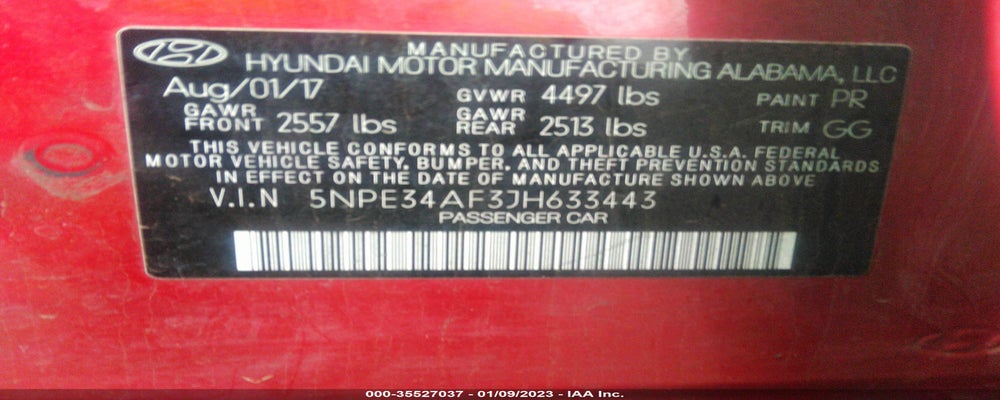 5NPE34AF3JH633443 2018 HYUNDAI SONATA photo no. 9