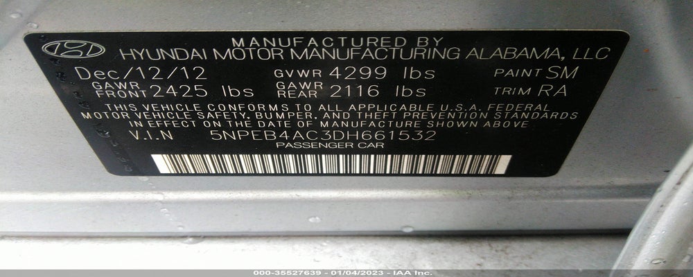 5NPEB4AC3DH661532 2013 HYUNDAI SONATA photo no. 9