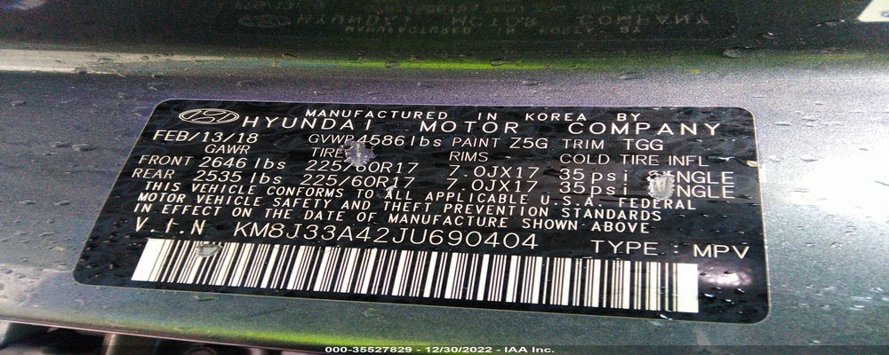 KM8J33A42JU690404 2018 HYUNDAI TUCSON photo no. 9