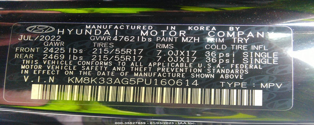 KM8K33AG5PU160614 2023 HYUNDAI KONA ELECTRIC photo no. 9