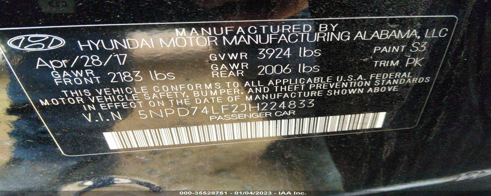 5NPD74LF2JH224833 2018 HYUNDAI ELANTRA photo no. 9