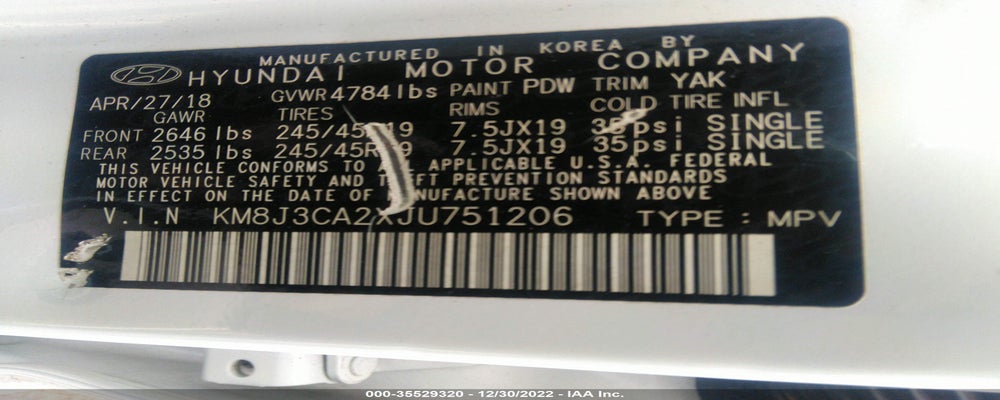 KM8J3CA2XJU751206 2018 HYUNDAI TUCSON photo no. 9