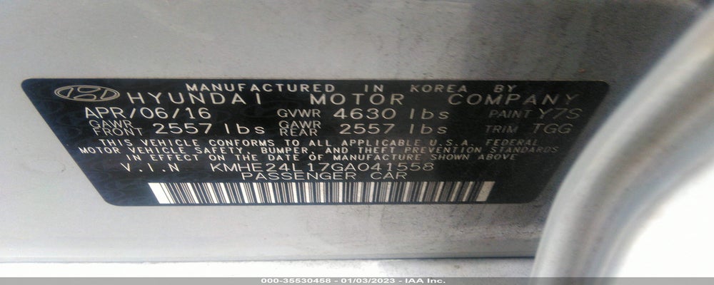 KMHE24L17GA041558 2016 HYUNDAI SONATA HYBRID photo no. 9