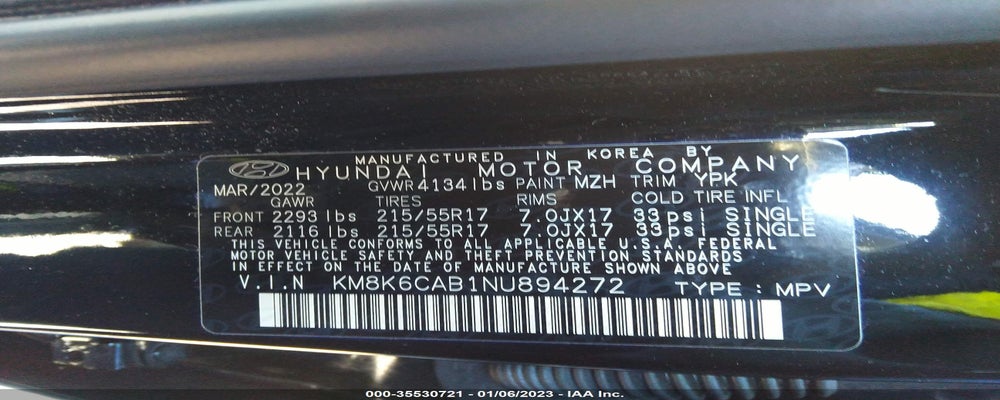 KM8K6CAB1NU894272 2022 HYUNDAI KONA photo no. 9