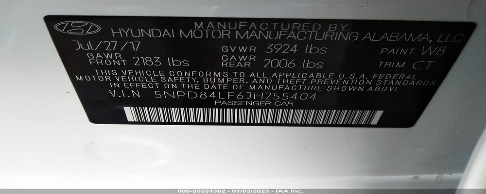 5NPD84LF6JH255404 2018 HYUNDAI ELANTRA photo no. 9