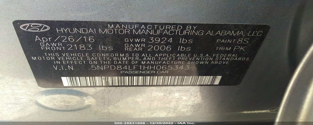 5NPD84LF1HH065343 2017 HYUNDAI ELANTRA photo no. 9