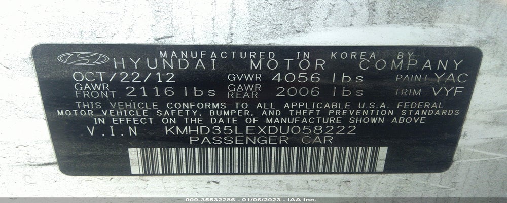 KMHD35LEXDU058222 2013 HYUNDAI ELANTRA GT photo no. 9