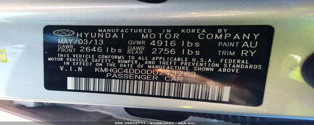 KMHGC4DD0DU243263 2013 HYUNDAI GENESIS photo no. 9