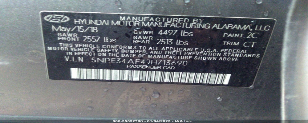5NPE34AF4JH713690 2018 HYUNDAI SONATA photo no. 9