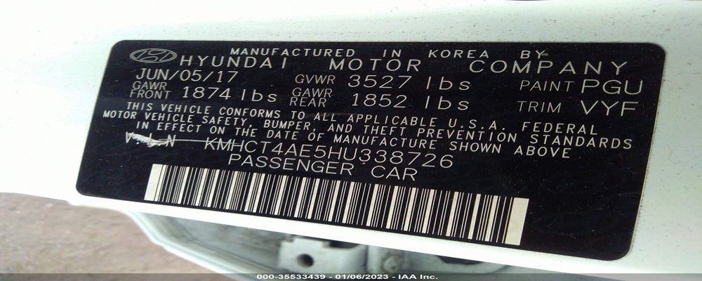 KMHCT4AE5HU338726 2017 HYUNDAI ACCENT photo no. 9